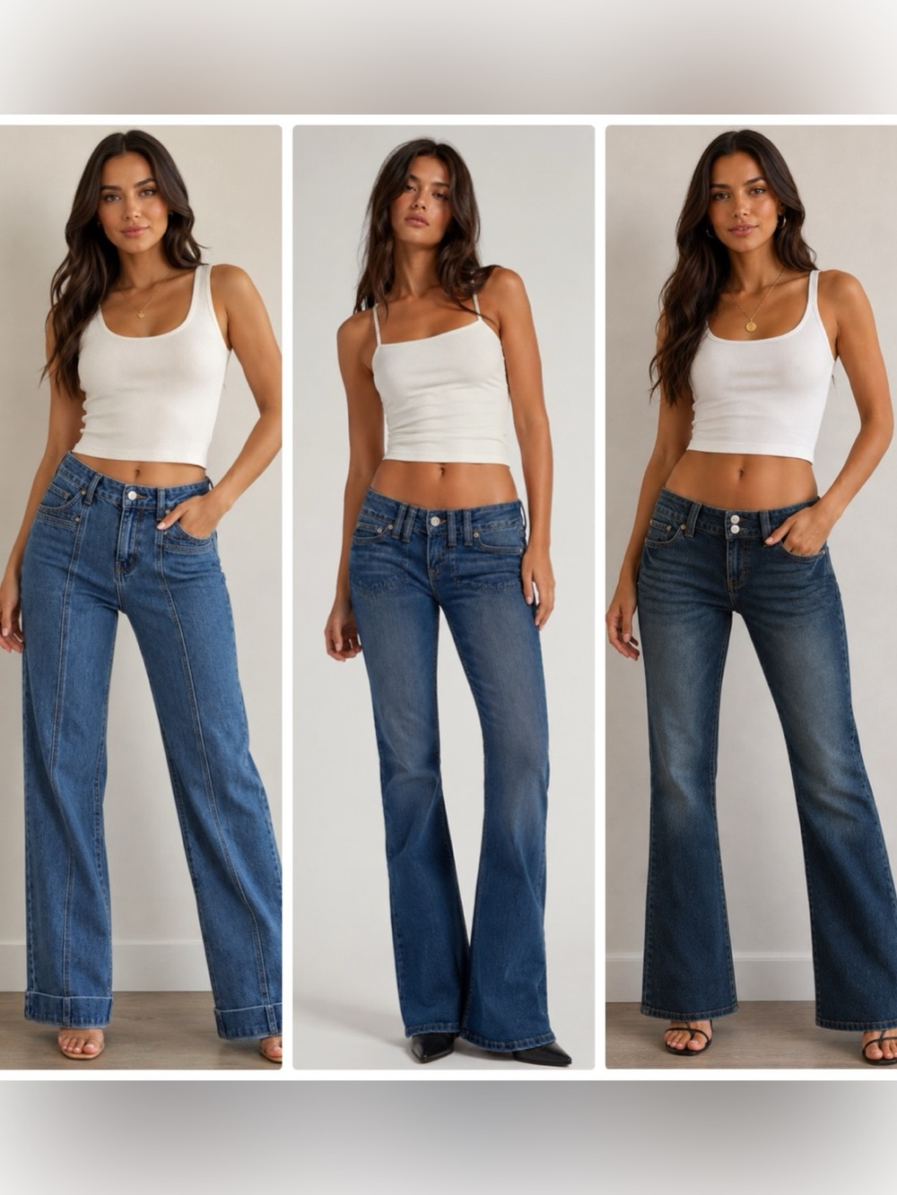 Aeropostale|SONG|F21 lot 3 low rise mid rise wide leg flare jeans in blue 0/24